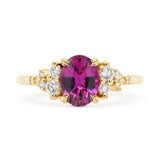 1.29ct Cielo Oval Raspberry Sapphire & Diamond Engagement Ring