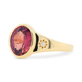 2.42ct Rey Raspberry Sapphire with Diamond Accents Engagement Ring