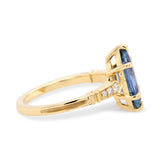 2.14ct Victoria Marquise Blue Sapphire & Diamond Engagement Ring