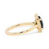 1.59ct Serena Teal Pear Sapphire & Diamond Engagement Ring