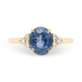 1.81ct Bella Oval Blue Sapphire & Diamond Engagement Ring