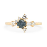 Tidepool 0.62ct Montana Sapphire & Diamond Ring Size 8.0