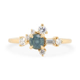 Tidepool 0.62ct Montana Sapphire & Diamond Ring Size 7.0