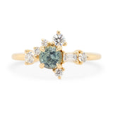 Tidepool 0.62ct Montana Sapphire & Diamond Ring Size 6.0