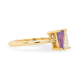 Gemma Lilac Baguette Sapphire & Lab Grown Diamond Engagement Ring