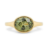 2.28ct Rey Oval Green Sapphire Engagement Ring