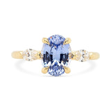 2.42ct Zara Oval Light Blue Sapphire & Diamond Engagement Ring