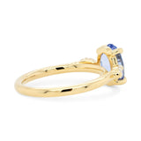2.42ct Zara Oval Light Blue Sapphire & Diamond Engagement Ring