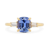 2.17ct Zara Cushion Light Blue Sapphire & Diamond Engagement Ring