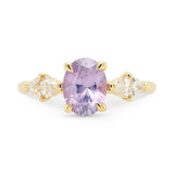 1.47ct Zara Oval Light Purple Montana Sapphire & Marquise Diamond Engagement Ring