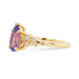 1.24ct Cielo Pear Purple Sapphire & Diamond Engagement Ring