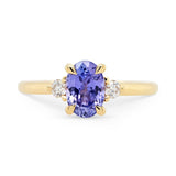 1.41ct Zara Oval Violet Sapphire & Diamond Engagement Ring