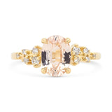 2.01ct Cielo Oval Peach Sapphire & Diamond Engagement Ring