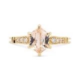 1.50ct Victoria Hexagon Pink Sapphire & Diamond Engagement Ring