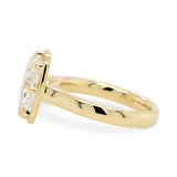 3.11ct Collet Elongated Cushion Lab Grown Diamond Engagement Ring