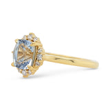 1.56ct Serena Cushion Light Blue Sapphire & Diamond Engagement Ring