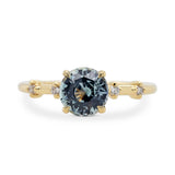 1.36ct Celestial Round Light Blue Sapphire & Diamond Engagement Ring