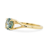 1.63ct Stella Round Teal Sapphire & Diamond Engagement Ring