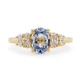 1.45ct Clara Oval Light Blue Sapphire and Diamond Engagement Ring
