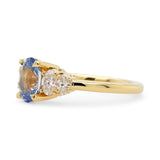 1.45ct Clara Oval Light Blue Sapphire and Diamond Engagement Ring