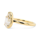 2.02ct Collet Pear Lab Grown Diamond Engagement Ring