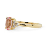 1.53ct Bella Oval Pink Sapphire & Diamond Engagement Ring