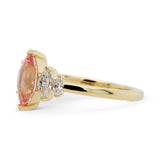 1.11ct Clara Marquise Peach Sapphire & Diamond Engagement Ring