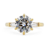 2.55ct Zara Round & Tapered Baguette Lab Grown Diamond Engagement Ring