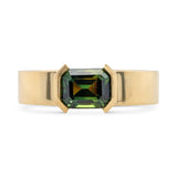 1.82ct Rey Emerald Cut Green Sapphire Engagement Ring