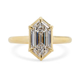 2.09ct Collet Hexagon Lab Grown Diamond Engagement Ring