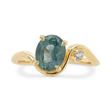 1.83ct Venus Oval Blue Sapphire & Diamond Engagement Ring
