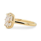 3.06ct Collet Elongated Cushion Lab Grown Diamond Engagement Ring