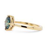1.53ct Carmen Bypass Oval Teal Sapphire Engagement Ring