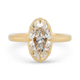 2.07ct Collet Moval Lab Grown Diamond Engagement Ring