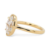 2.07ct Collet Moval Lab Grown Diamond Engagement Ring