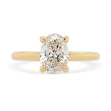 1.24ct Flora Oval Lab Grown Diamond Engagement Ring with Leaf Accents