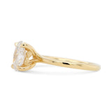 1.24ct Flora Oval Lab Grown Diamond Engagement Ring with Leaf Accents
