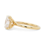 2.06ct Flora Oval Lab Grown Diamond Engagement Ring with Leaf Accents