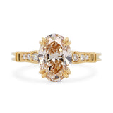 2.12ct Victoria Oval Fancy Light Brown Lab Grown Diamond Engagement Ring