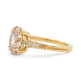 2.12ct Victoria Oval Fancy Light Brown Lab Grown Diamond Engagement Ring