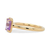 1.46ct Collet Emerald-Cut Lilac Purple Engagement Ring