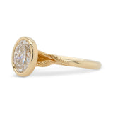 1.50ct Willow Oval Lab Grown Diamond Engagement Ring with Leaf Accents