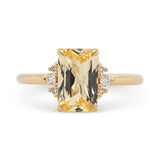 2.13ct Lena Radiant Yellow Sapphire & Diamond Engagement Ring