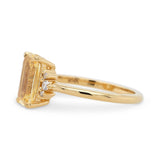 2.13ct Lena Radiant Yellow Sapphire & Diamond Engagement Ring