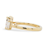 3.96ctw Gemma Emerald Cut & Round Lab Grown Diamond Engagement Ring