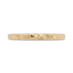 2mm yellow gold hammered wedding ring