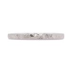 2mm white gold hammered wedding ring