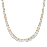4-Prong Diamond Graduated Tennis Necklace
