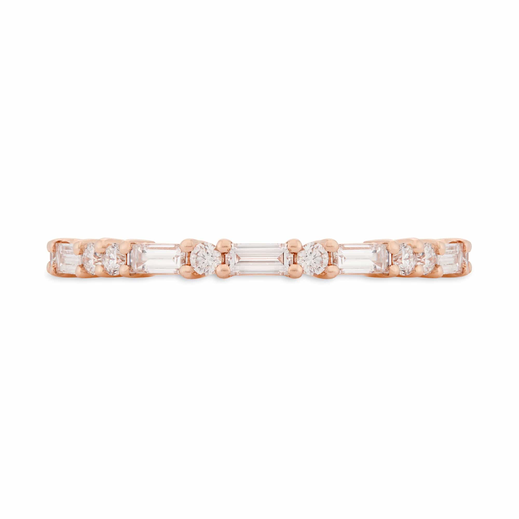 Baguette Straight Diamond Wedding Band