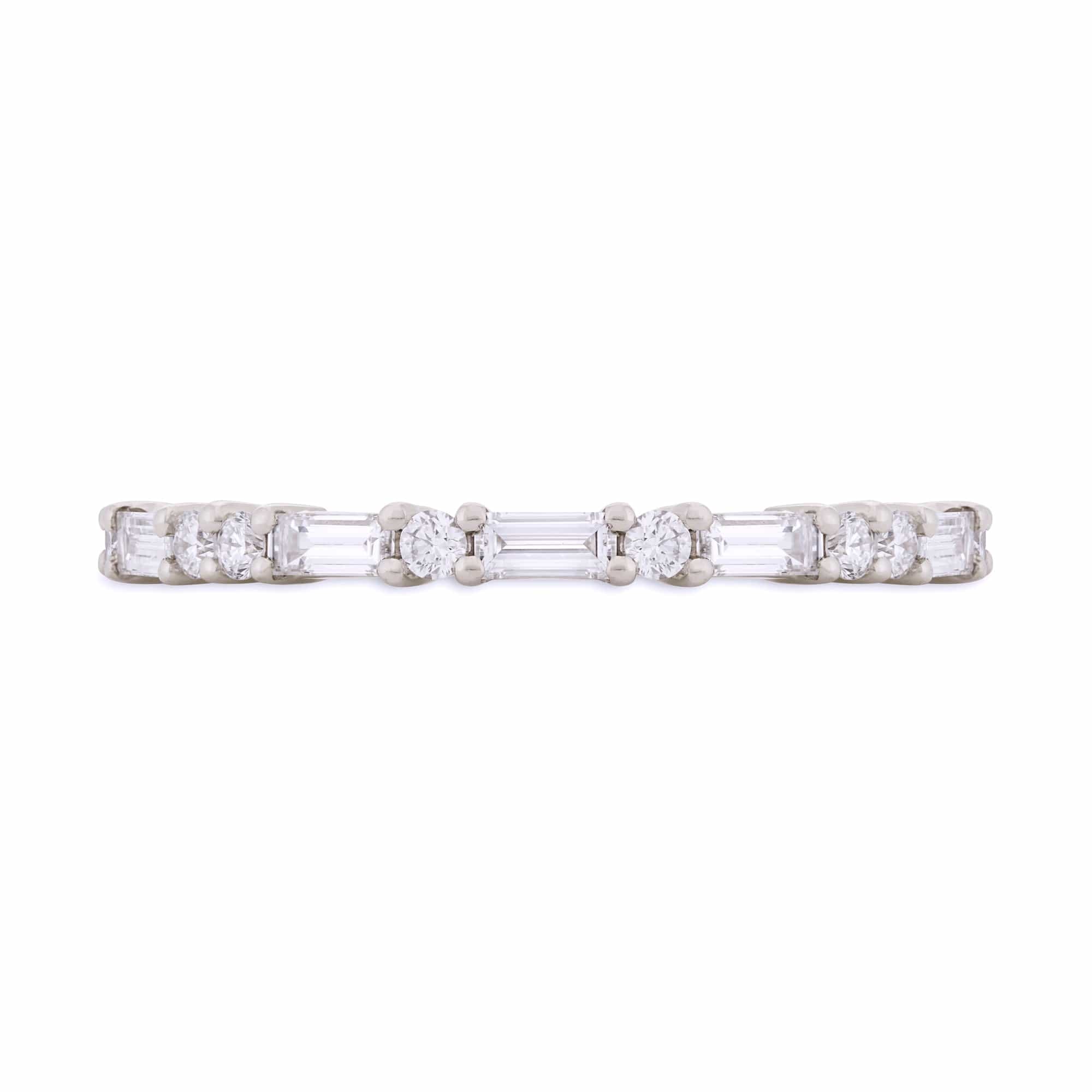 Baguette Straight Diamond Wedding Band